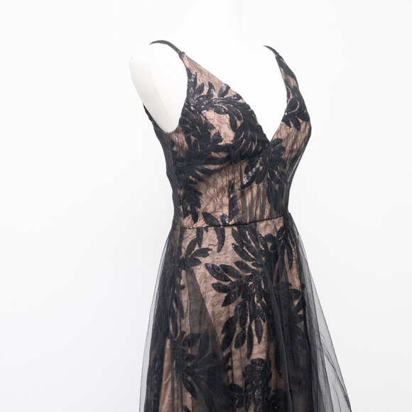 Dress The Population Courtney Sequin Overlay Dress Small - Picture 8 of 16